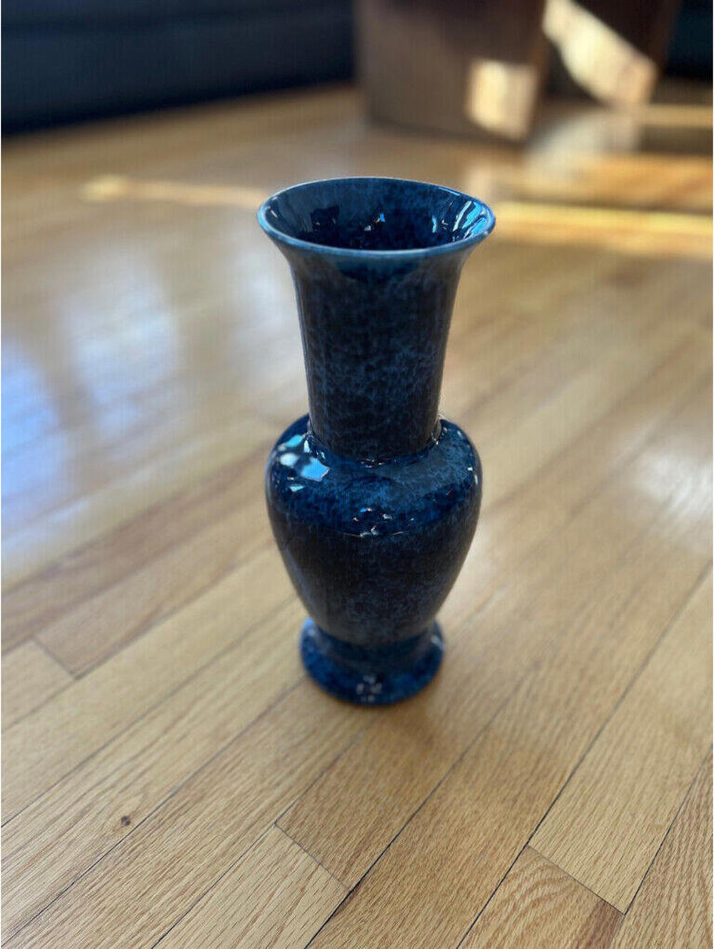 Coronet ceramics deep blue glazed vase
